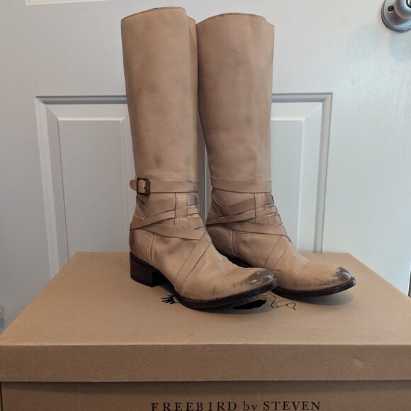 FREEBIRD WILEY NATURAL LEATHER BOOTS SIZE 7 - Picture 1 of 14